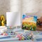 24 Set 6 x 6 Inch Canvas Boards and Easel for Painting, Acrylic Paint Strips, Palettes, Brushes, Canvases Painting Kits for Kids Adults Artists Beginners Oil Acrylic Painting Party Favors